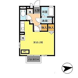 サンコーポ曽根 ワンルームの間取図画像