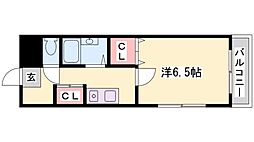 コーポサンライズ 1Kの間取図画像