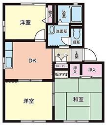 パークアヴェニューB棟 3DKの間取図画像