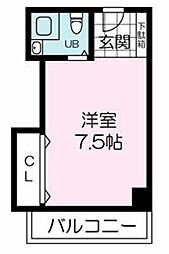 Aletta西脇 ワンルームの間取図画像