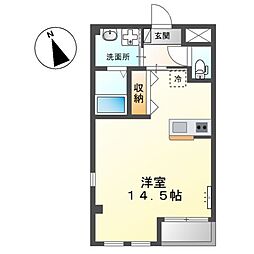 ソルグランデ ワンルームの間取図画像