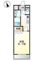 メープルガーデン 1Kの間取図画像