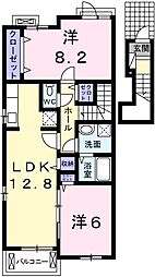 メゾン本竜野A 2LDKの間取図画像