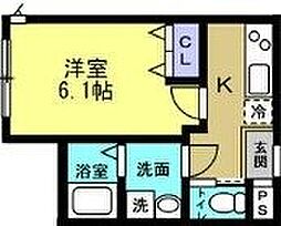 リープラス伊保駅前 1Kの間取図画像