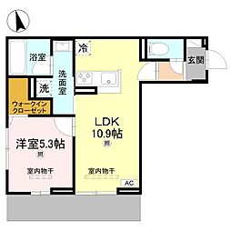 Cube Plage 1LDKの間取図画像