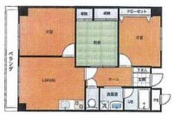 ソレーユ南条 2LDKの間取図画像