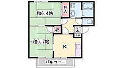 フレグランス滝野B棟 2Kの間取図画像