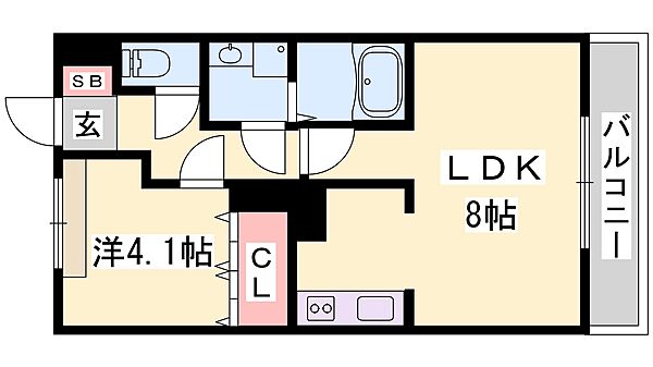 兵庫県加古川市尾上町口里(賃貸アパート1LDK・2階・33.05㎡)の写真 その2