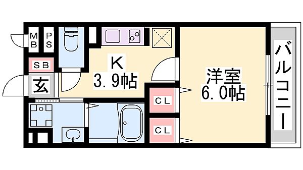 兵庫県三木市加佐(賃貸アパート1K・2階・25.86㎡)の写真 その2