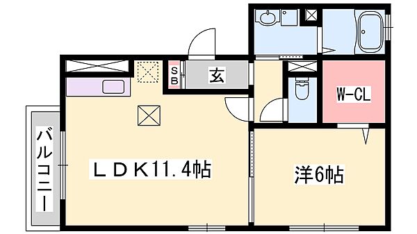 兵庫県三木市大塚(賃貸アパート1LDK・3階・42.97㎡)の写真 その2