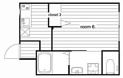 SANMERE三木本町 1階1Kの間取り
