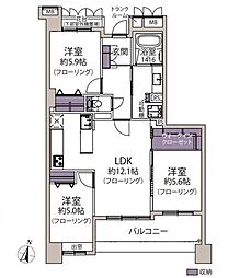 グランドメゾン鳥飼 3LDKの間取図画像
