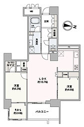 アトモスももち 2LDKの間取図画像