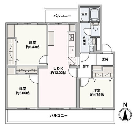 3LDKのお部屋です。