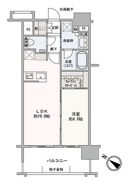 1LDK 間取り