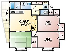 佐貫ダイヤモンドマンション 201 3DKの室内