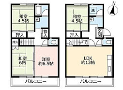UR保見 7階4LDKの間取り