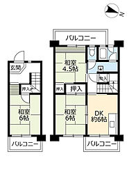 UR都市機構保見団地141棟 3DKの間取図画像