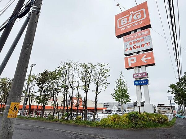 徒歩約3分の先にあるスーパービッグです。
