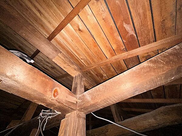 【屋根裏】普段の生活ではなかなか見ることのない小屋裏までしっかりと点検を行います。