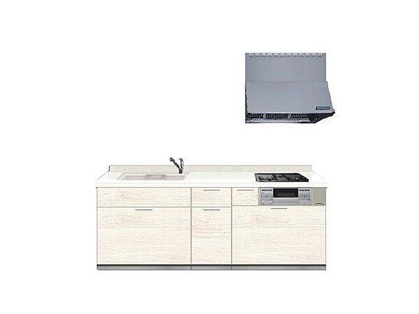 【リフォーム中】キッチンは永大産業製の新品に交換します。天板は人造大理石製なので、熱に強く傷つきにくいため毎日のお手入れが簡単です。