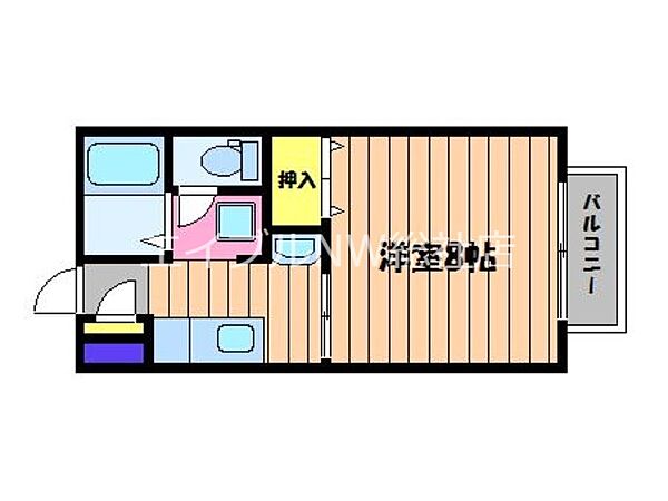 岡山県倉敷市玉島上成(賃貸アパート1K・2階・24.79㎡)の写真 その2