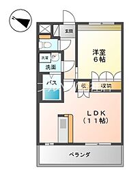 水島臨海鉄道 福井駅 徒歩7分の賃貸マンション 1階1LDKの間取り