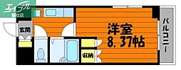 ジュネス天領 1Kの間取図画像