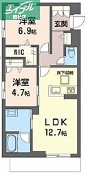 アインス 2LDKの間取図画像