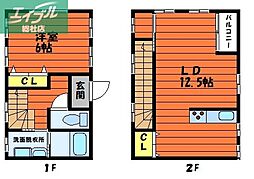 ヴィジュ酒津 1LDKの間取図画像
