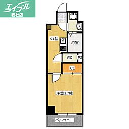 BellacasaNorth 1Kの間取図画像