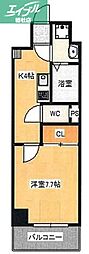 BellacasaNorth 1Kの間取図画像