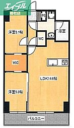 BellacasaNorth 2LDKの間取図画像
