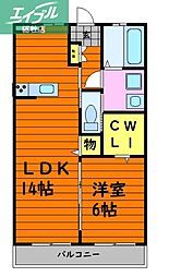 ソニート 1LDKの間取図画像