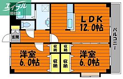 ソネヴァ 2LDKの間取図画像
