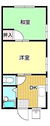 ハイツ今森 2DKの間取図画像