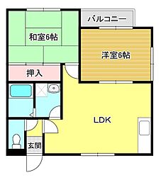 RSハイツ 2LDKの間取図画像