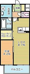 四季荘 1LDKの間取図画像