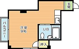 コーポラス旭 ワンルームの間取図画像