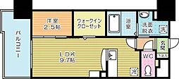 グランヒルズ三萩野 1LDKの間取図画像