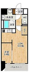 G-Apartment開 1LDKの間取図画像