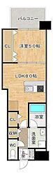 コンプレート金田 1LDKの間取図画像