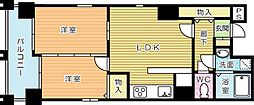 フルールドパリス 2LDKの間取図画像