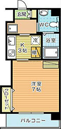 古船場タカヤコーポレーションビル 1Kの間取図画像