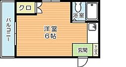 イーグルビル ワンルームの間取図画像
