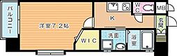 アクシオ片野 1Kの間取図画像