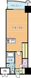 ロイヤルノースナイン ワンルームの間取図画像