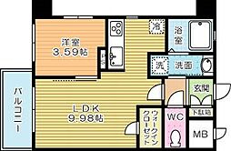 ガーラプラチナコート 1LDKの間取図画像