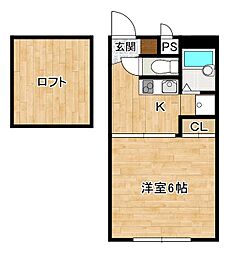 レオパレスグランドチルドレン 1Kの間取図画像