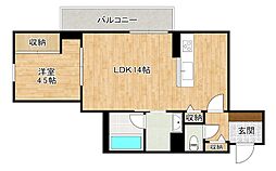 vivace日明 1LDKの間取図画像